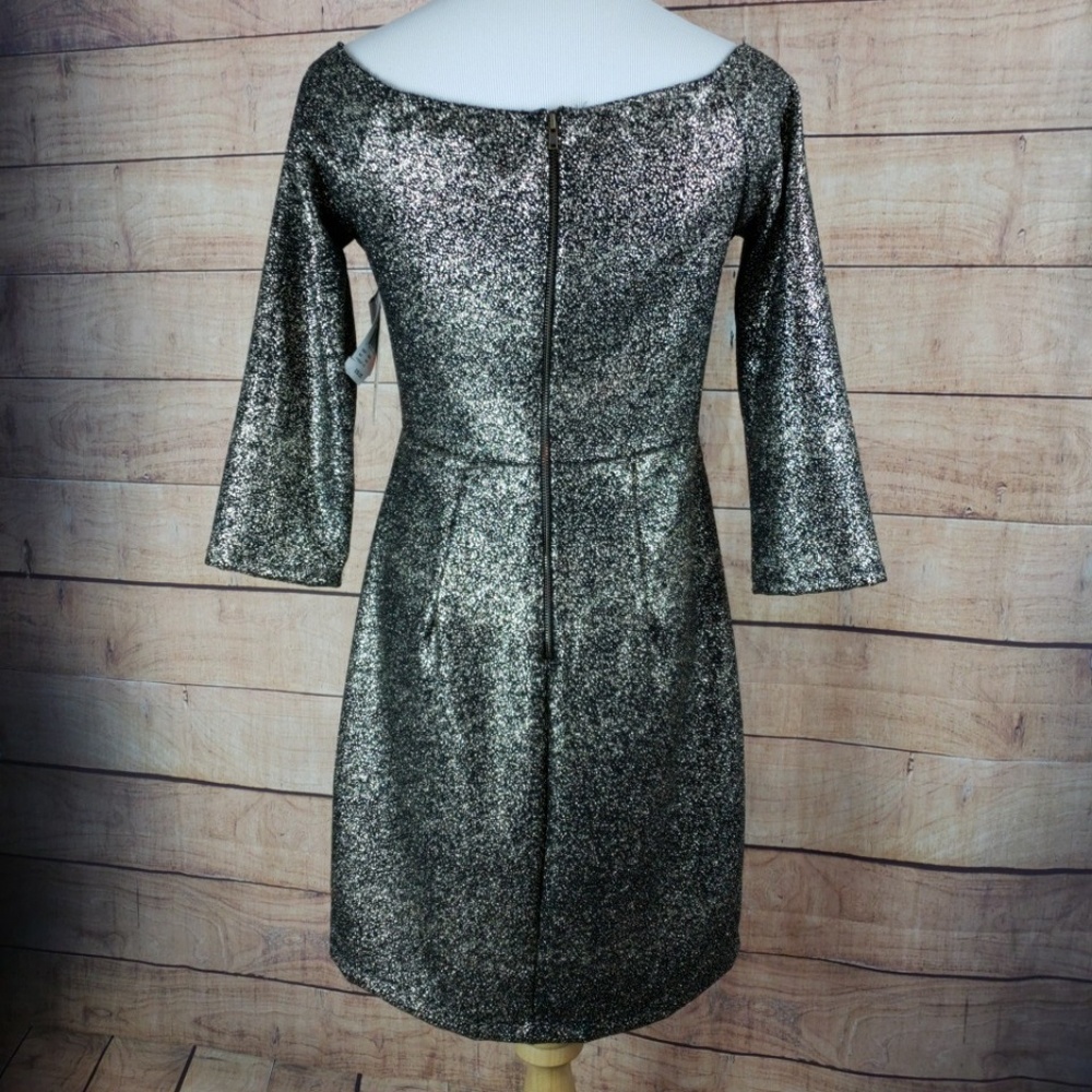NWT GB Gianni Bini Metallic Off The Shoulder Dress - Picture 6 of 8